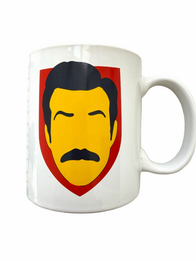 Zak! Ted Lasso Large Garbage Water Mug Ceramic Coffee Cup EUC AFC Richmond